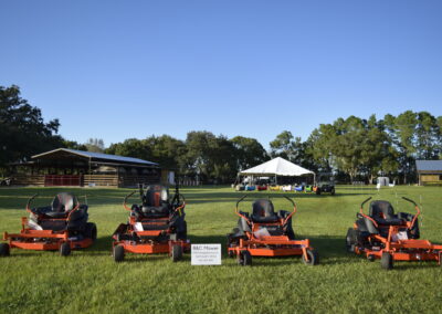 Festival Sponsor displaying tractors and mowers