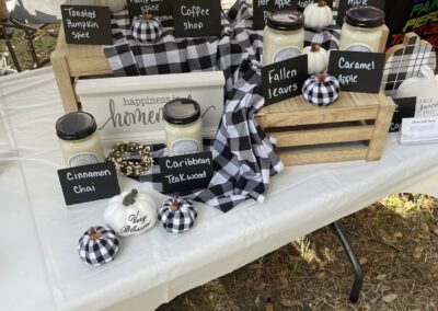 Candle vendor at the Annual Farm Festival