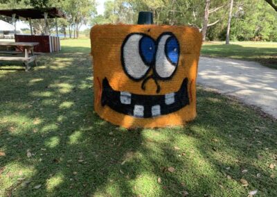 Huge Hay Decor Pumpkin