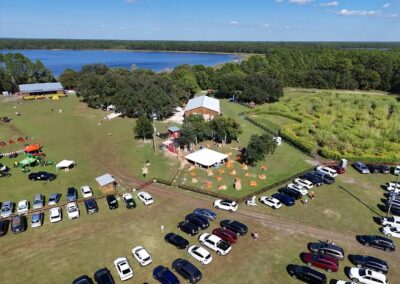 An aerial view of the Farm Festival