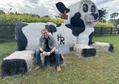 Fox 35's David Martin at the Annual Farm Festival