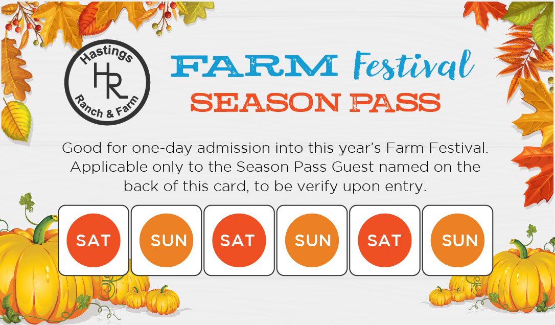 Farm Festival Season Pass sample only